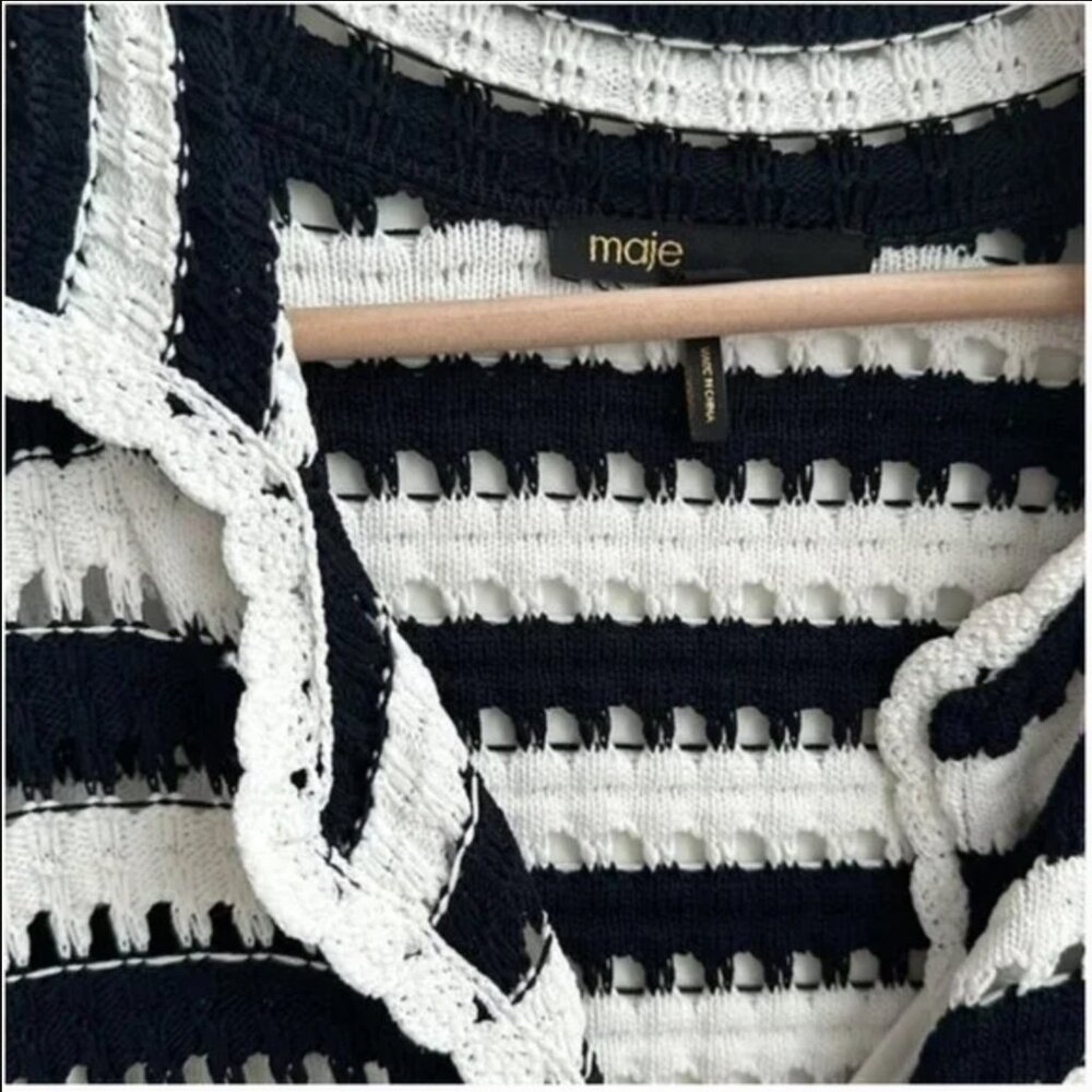 Maje Crochet Knit Dress Size FR 34 / US 2 - Picture 7 of 12